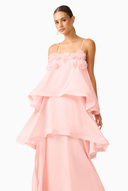 Elliatt Swallowtail Day To Night Maxi Dress In Pink