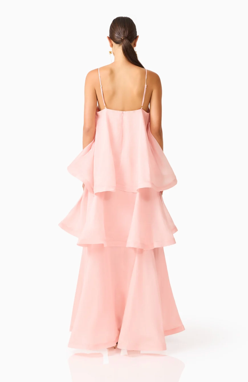 Elliatt Swallowtail Day To Night Maxi Dress In Pink