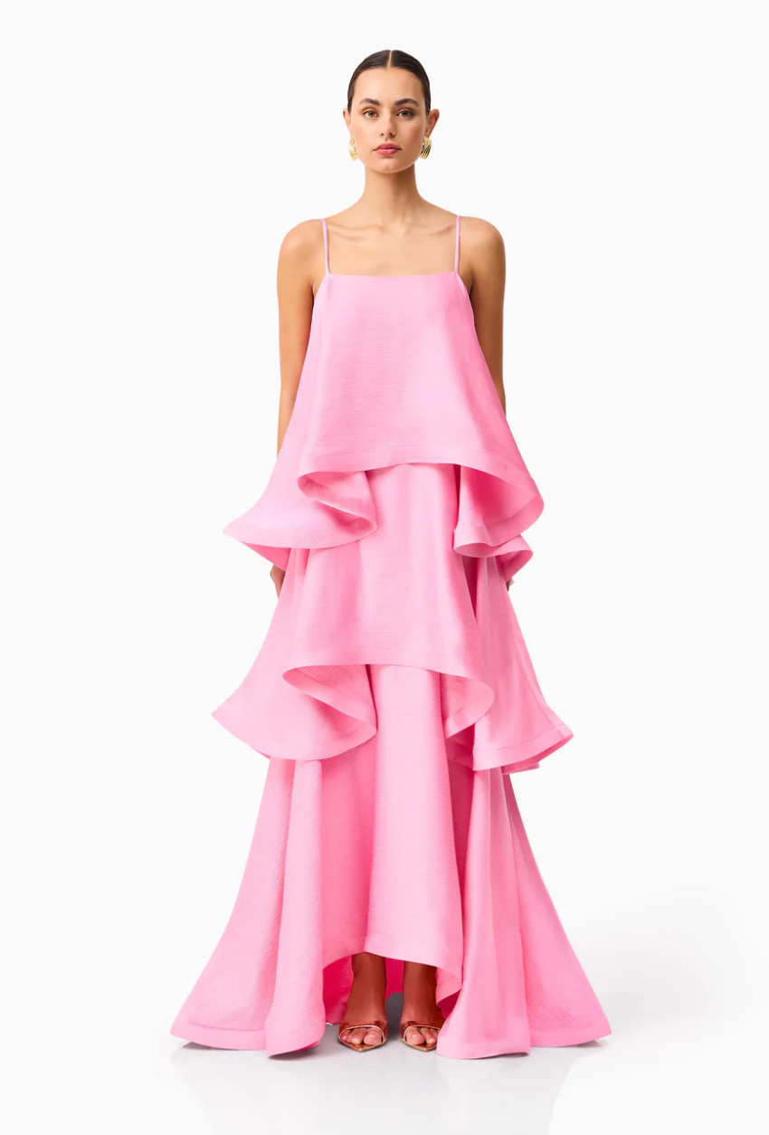 Elliatt Tilly Tiered Maxi Dress in Pink