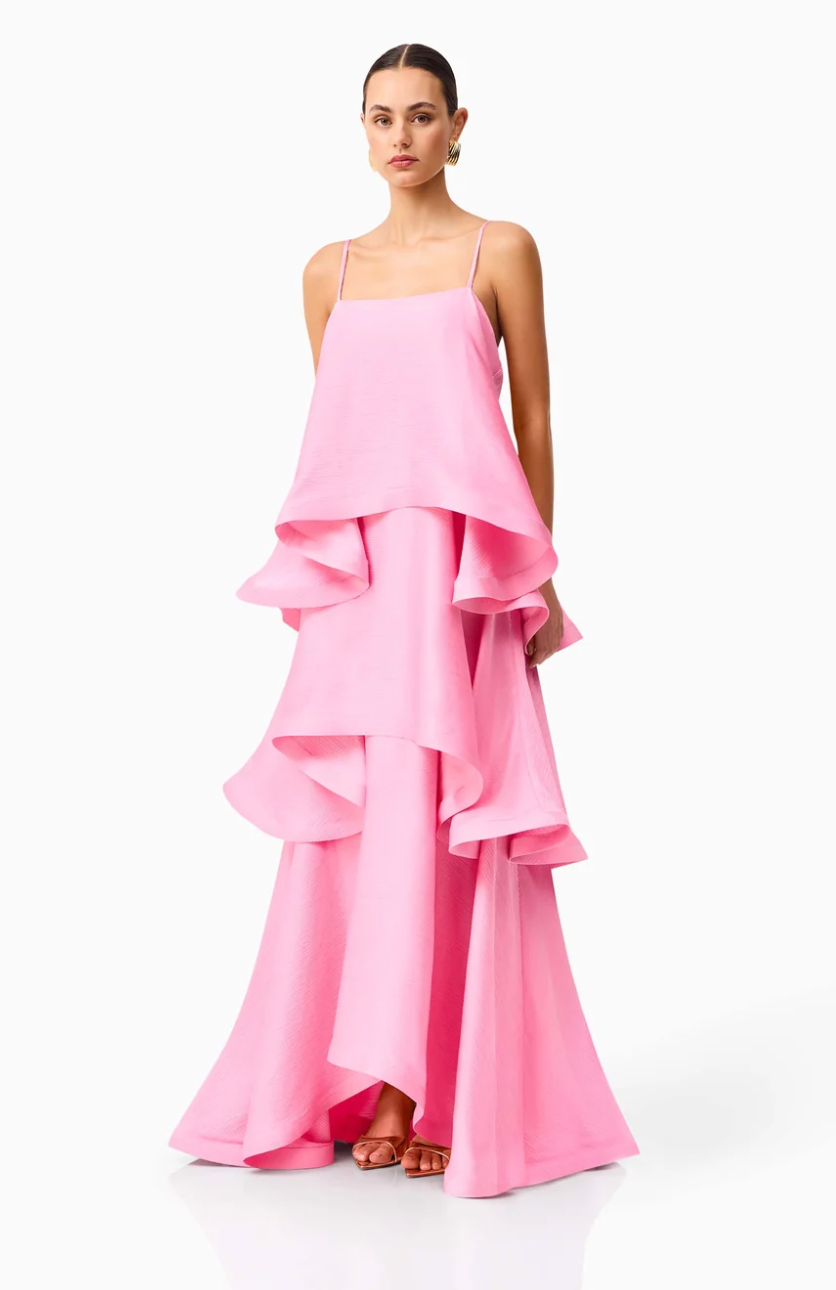 Elliatt Tilly Tiered Maxi Dress in Pink
