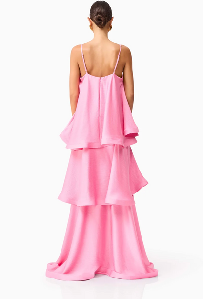 Elliatt Tilly Tiered Maxi Dress in Pink