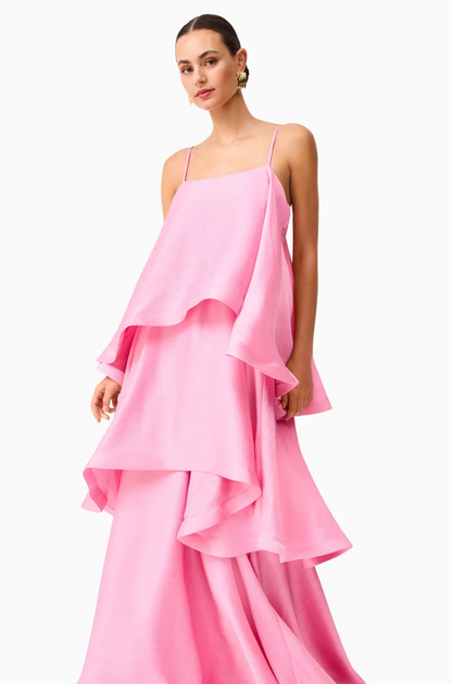 Elliatt Tilly Tiered Maxi Dress in Pink
