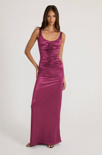 Ance Gria Atlein Gown in Plum