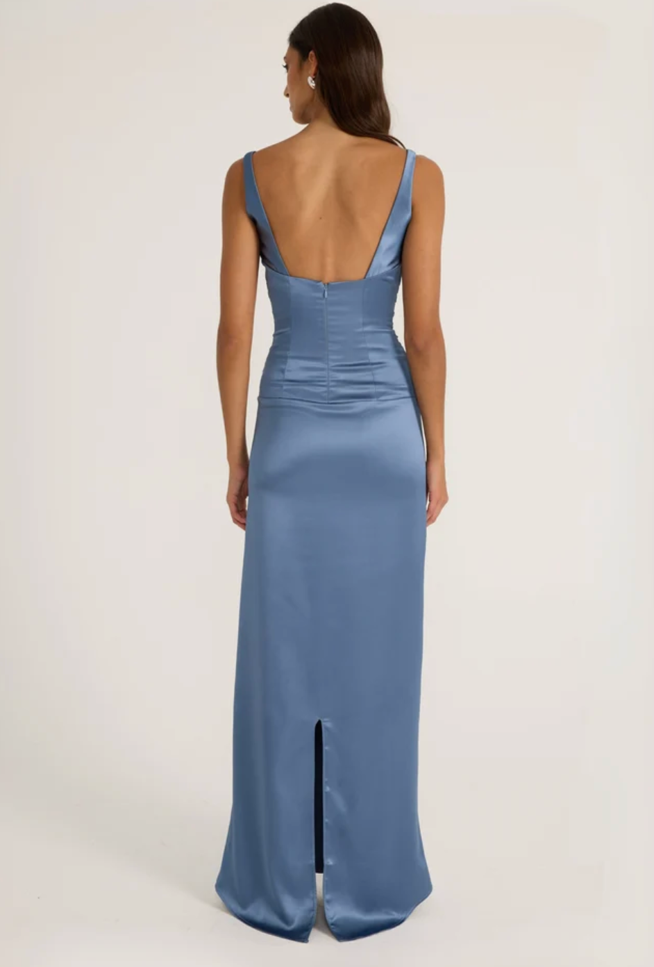 Ance Gria Atlein Gown in Vintage Blue