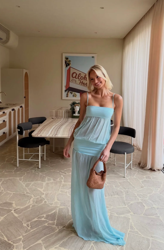 Ance Gria Romeo Gown in Aqua