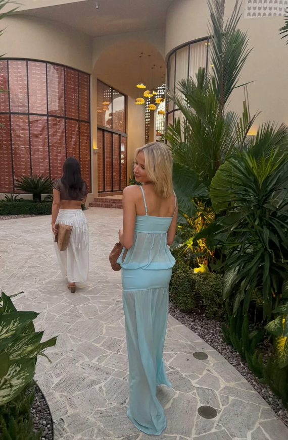 Ance Gria Romeo Gown in Aqua
