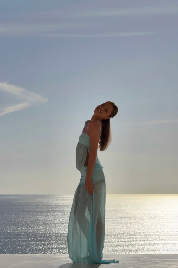 Ance Gria Romeo Gown in Aqua