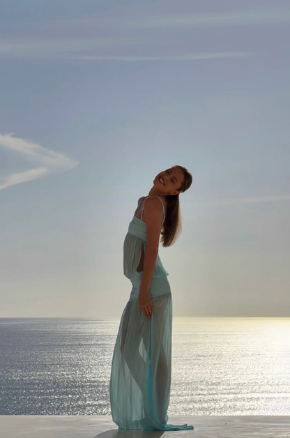 Ance Gria Romeo Gown in Aqua