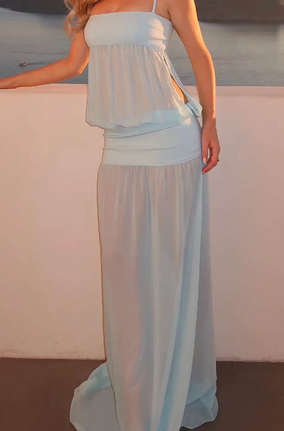 Ance Gria Romeo Gown in Aqua