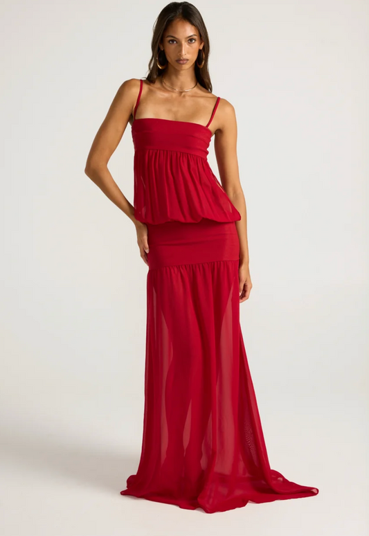 Ance Gria Romeo Gown in Cherry Red