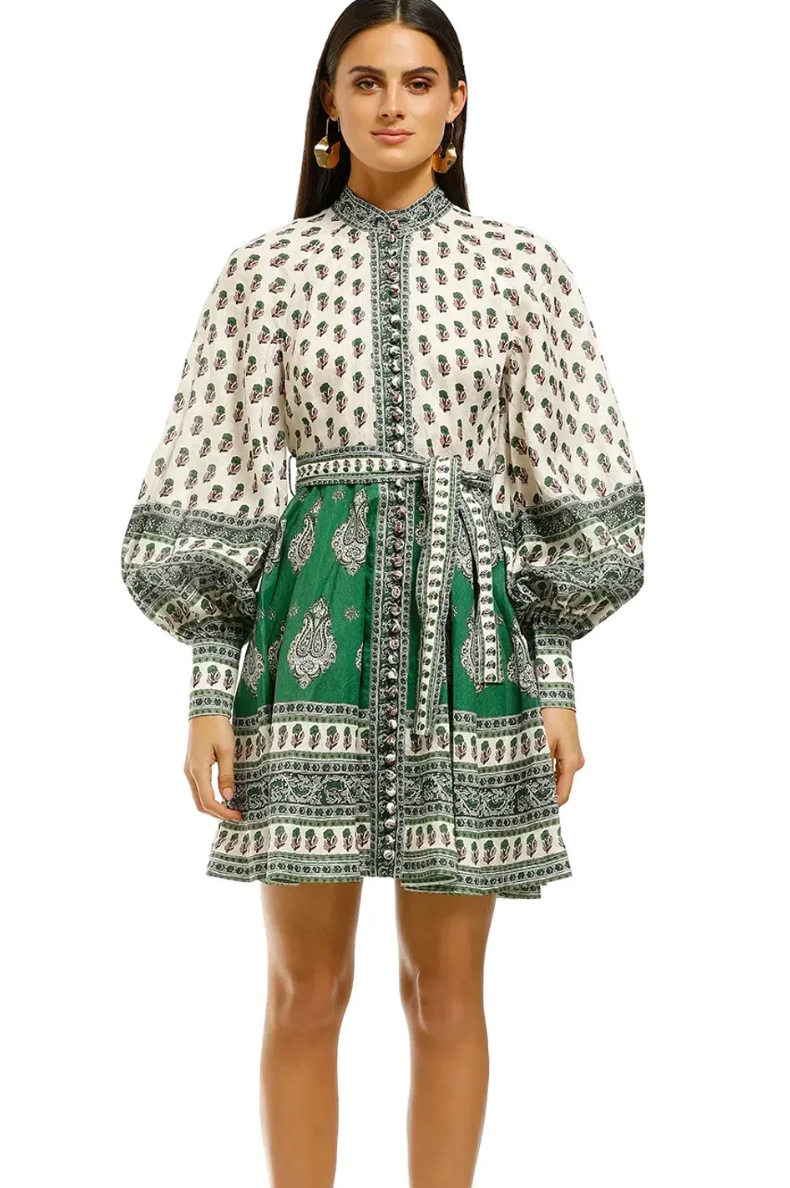 Zimmermann Amari Emerald Buttoned Mini Size 1
