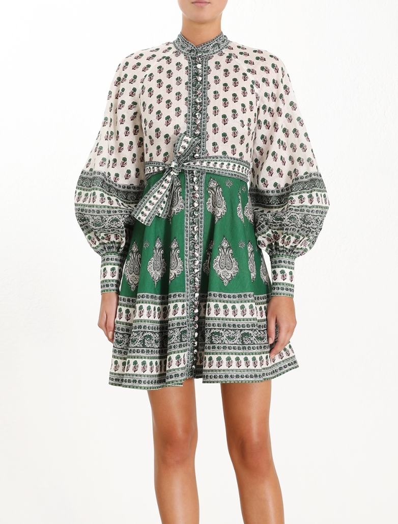 Zimmermann Amari Emerald Buttoned Mini Size 1