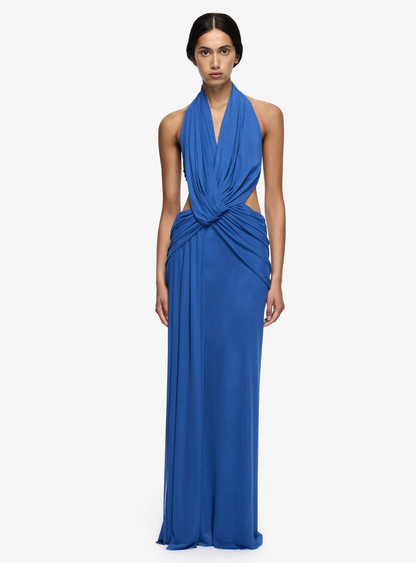 Bec + Bridge Charlize Halter Maxi Dress in Cobalt