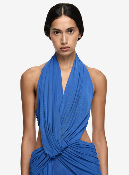 Bec + Bridge Charlize Halter Maxi Dress in Cobalt