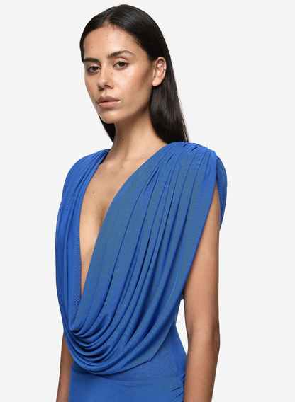 Bec + Bridge Arianna Cowl Mini Dress in Cobalt
