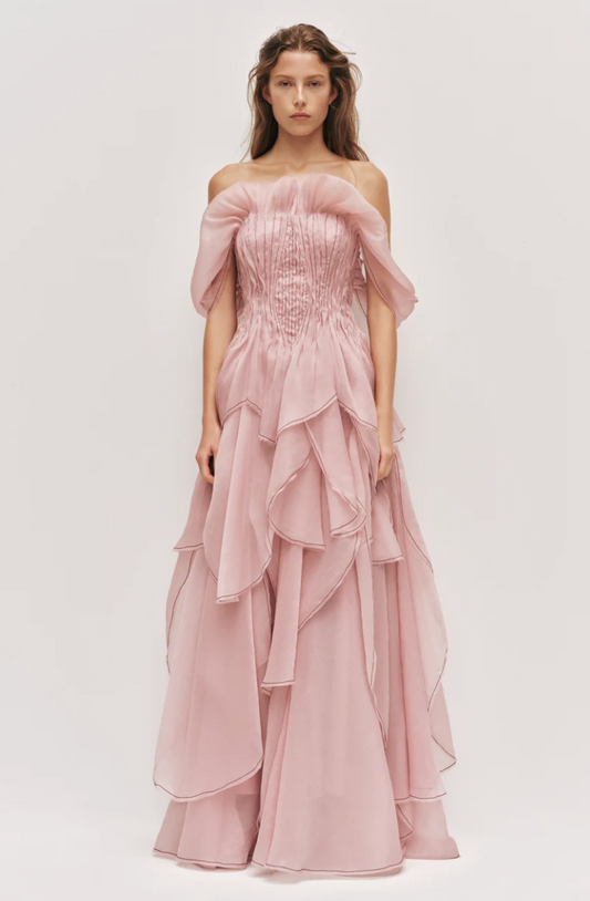 Aje Nisha Gown In Fawn Pink