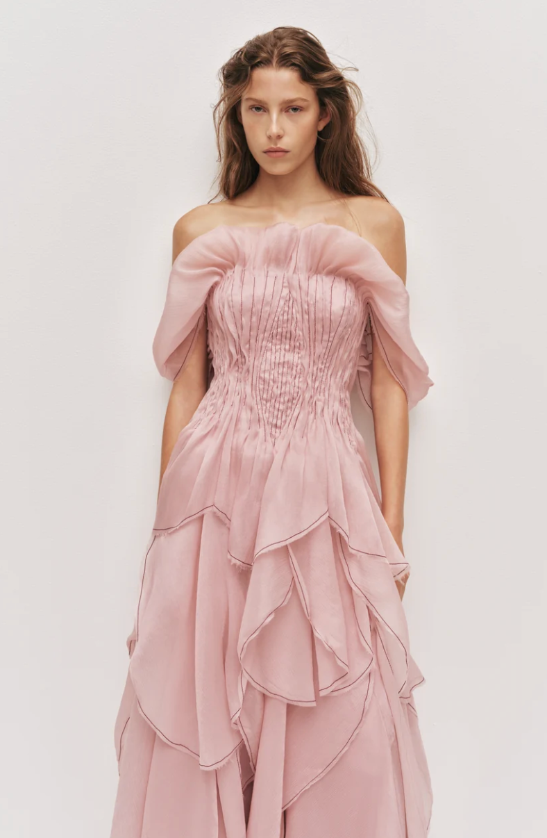 Aje Nisha Gown In Fawn Pink