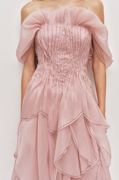 Aje Nisha Gown In Fawn Pink