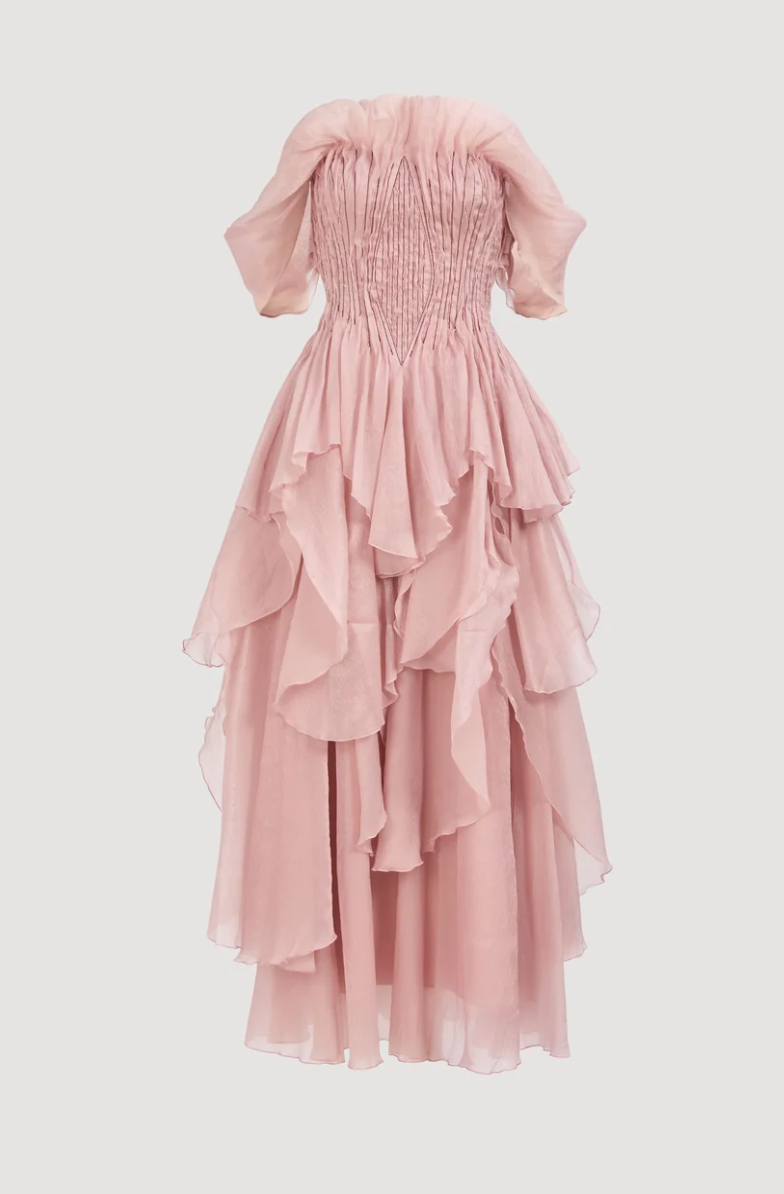 Aje Nisha Gown In Fawn Pink