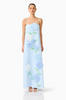 Elliatt Buttercup Embroidered Maxi Dress In Blue