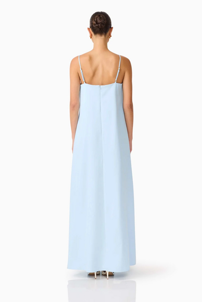 Elliatt Buttercup Embroidered Maxi Dress In Blue