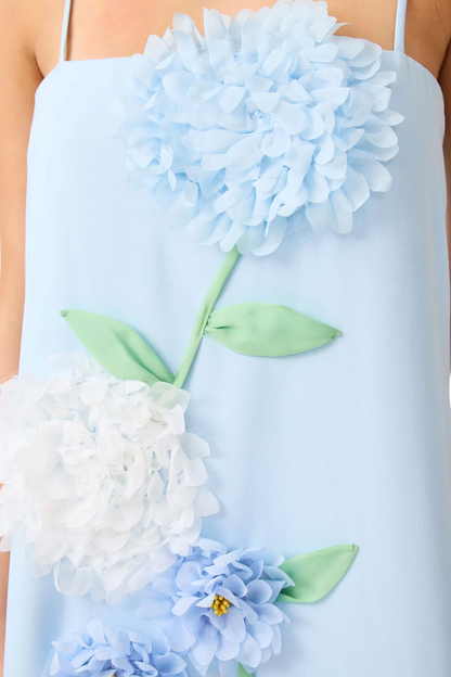 Elliatt Buttercup Embroidered Maxi Dress In Blue