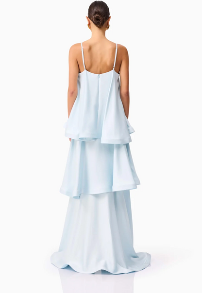 Elliatt Tilly Tiered Maxi Dress in Blue