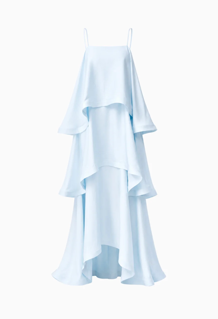 Elliatt Tilly Tiered Maxi Dress in Blue