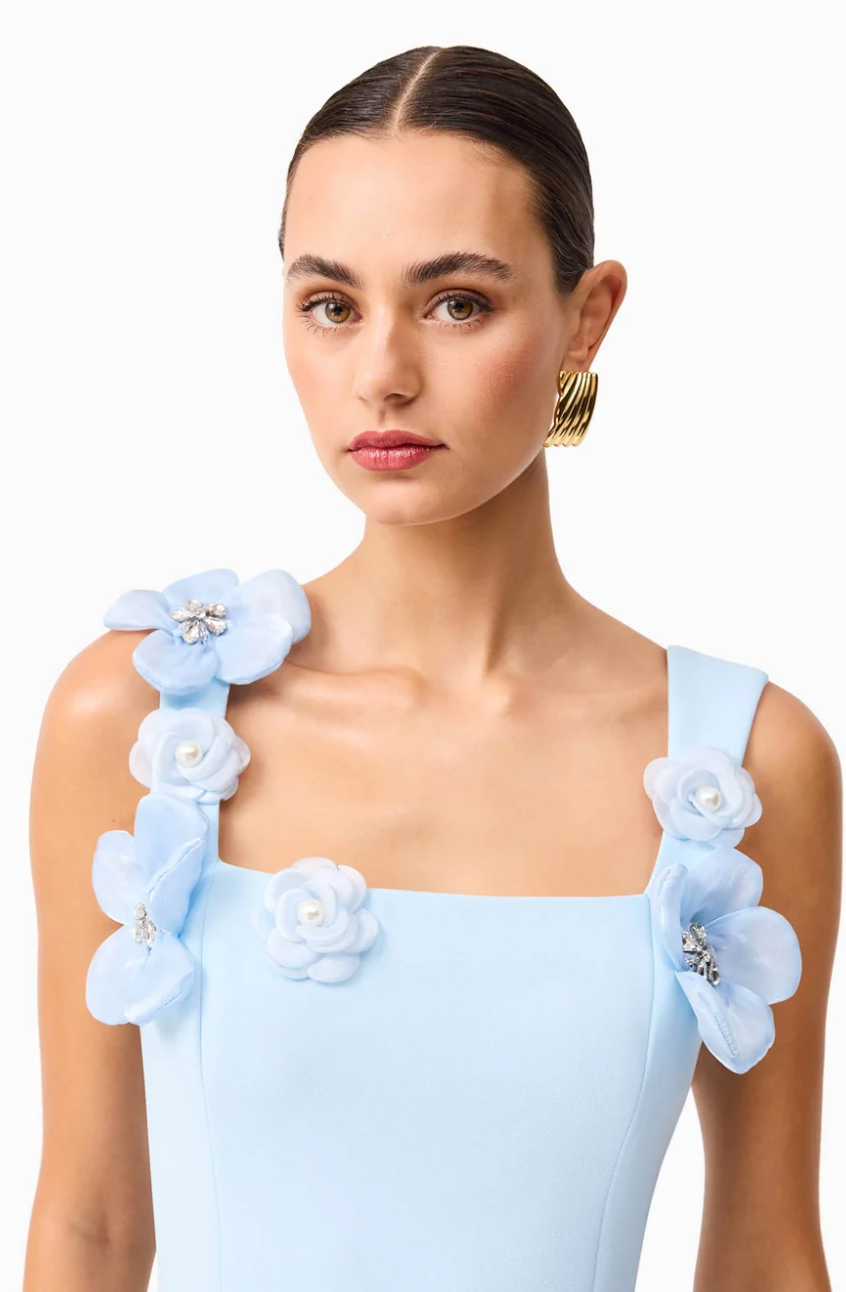 Elliatt Chantelle Floral Mini Dress in Blue