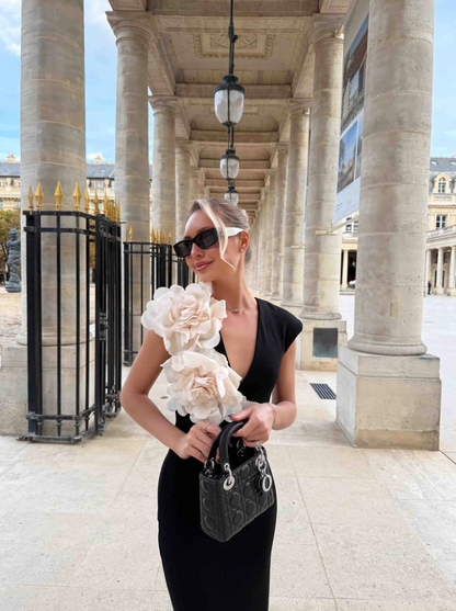 Elliatt Zahara V-Neck Gown in Black