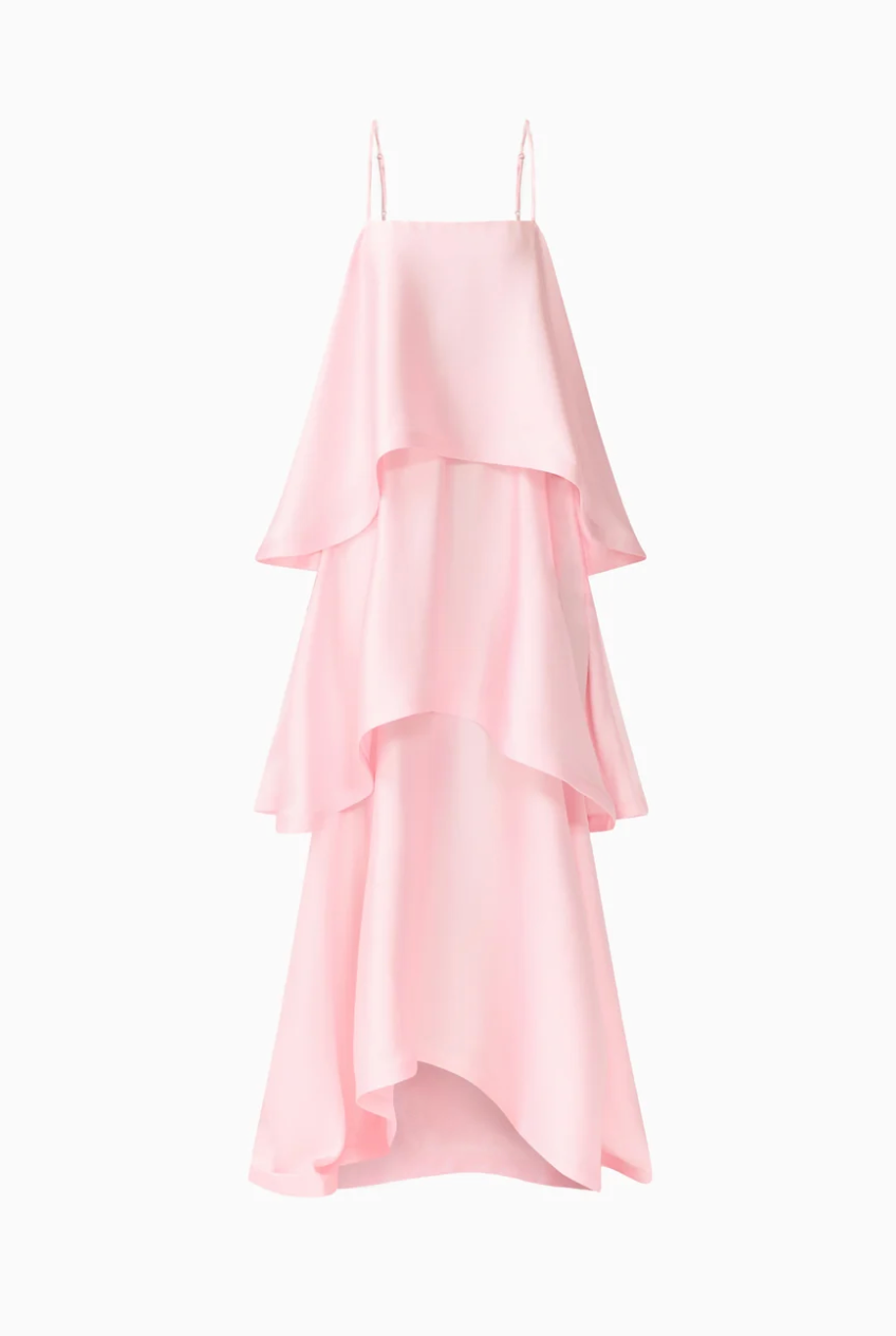 Elliatt Tilly Tiered Maxi Dress in Blush Pink