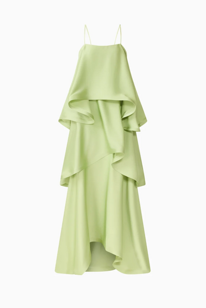 Elliatt Tilly Tiered Maxi Dress in Sage Green