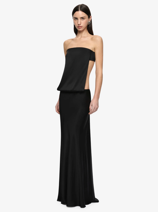 Bec & Bridge Renee Strapless Maxi Dress In Black