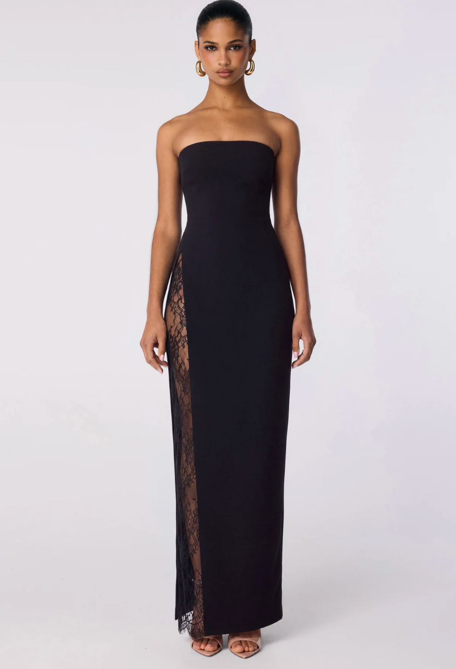 Nookie Palais Strapless Gown In Black