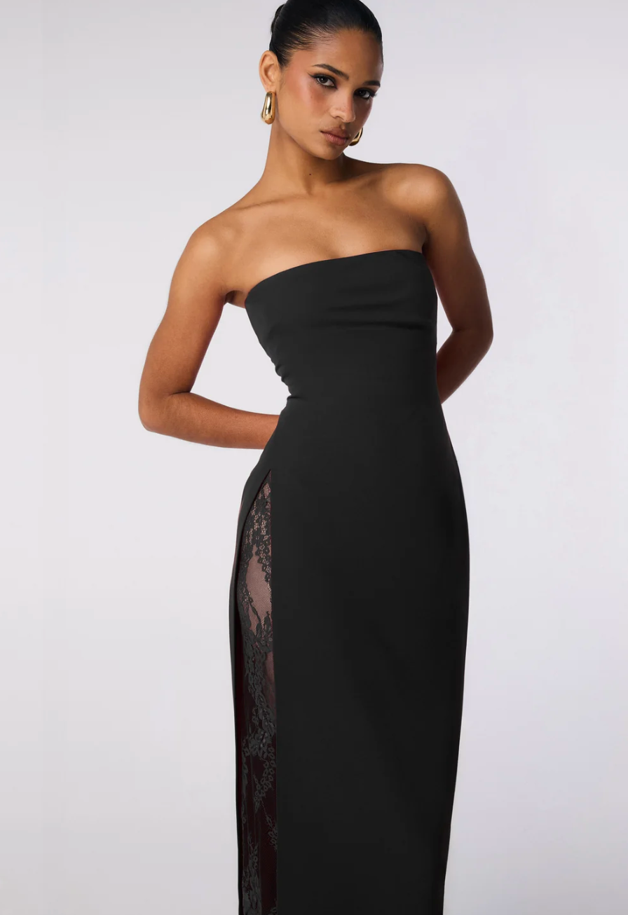 Nookie Palais Strapless Gown In Black