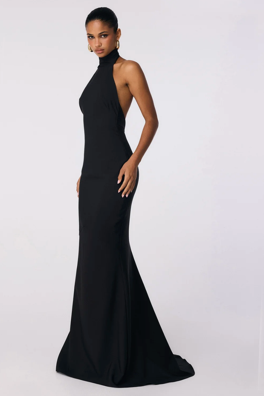Nookie Palais Halter Gown In Black