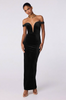 Nookie Valentina Off Shoulder Gown In Black