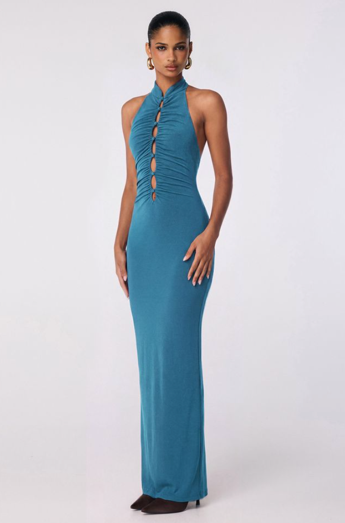 Nookie Icon Halter Maxi In Mineral