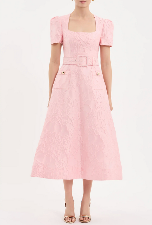 Rebecca Vallance Helmsley Short Sleeve Midi Dress