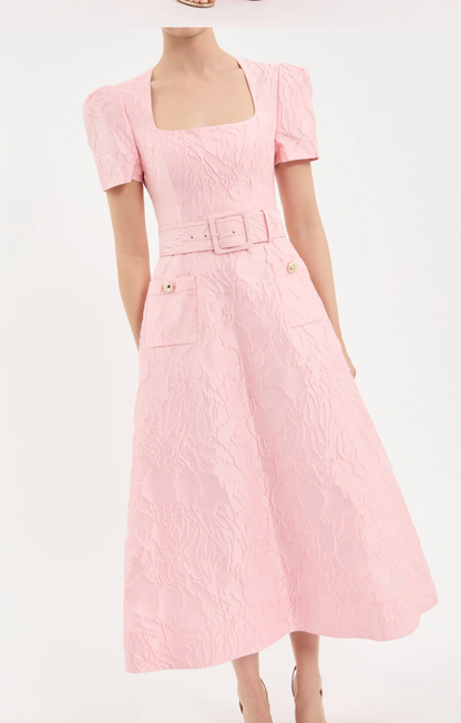 Rebecca Vallance Helmsley Short Sleeve Midi Dress