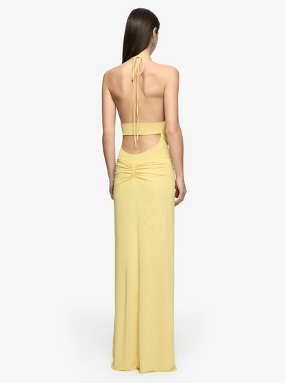 Bec & Bridge Xanthi Xanthi V Neck Maxi Dress in Citron