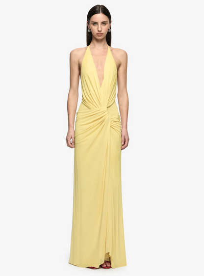 Bec & Bridge Xanthi Xanthi V Neck Maxi Dress in Citron