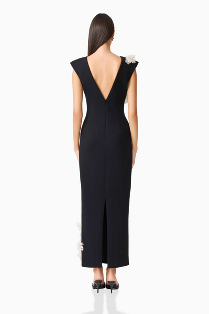 Elliatt Martina Applique Gown in Black
