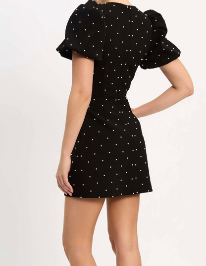 Rebecca Vallance Veronica Mini Dress | Black + Pearl