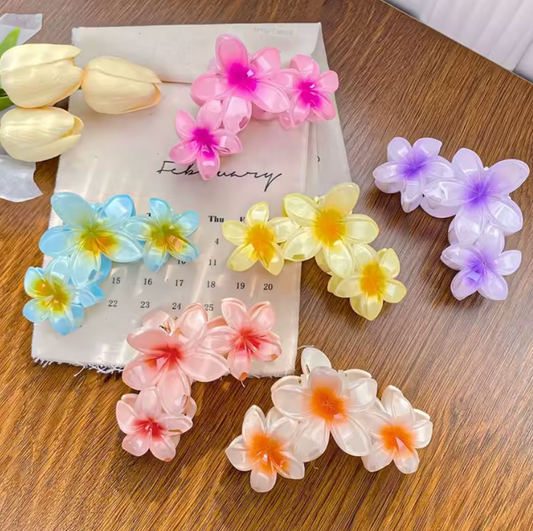 Frangipani Flower hair Claw Clip