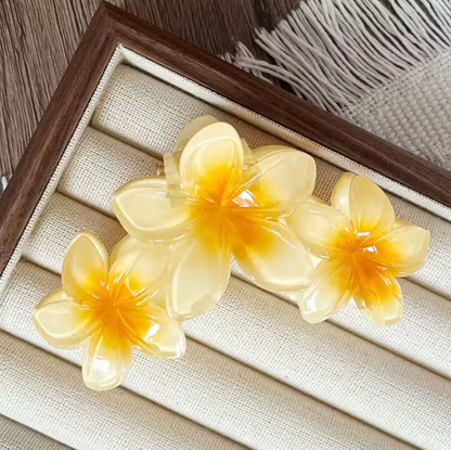 Frangipani Flower hair Claw Clip
