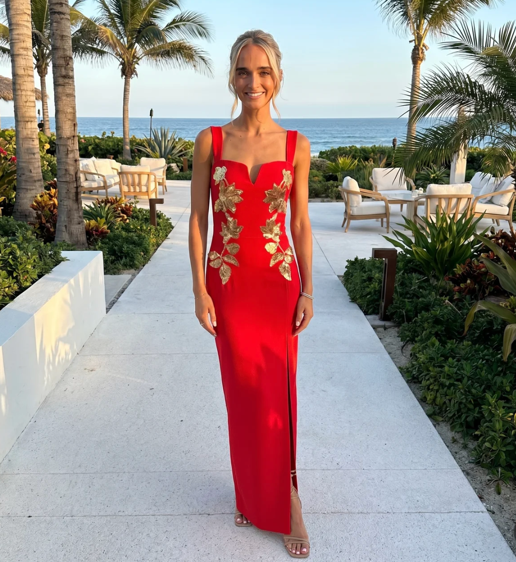 Rebecca Vallance Versaille sequined crêpe gown