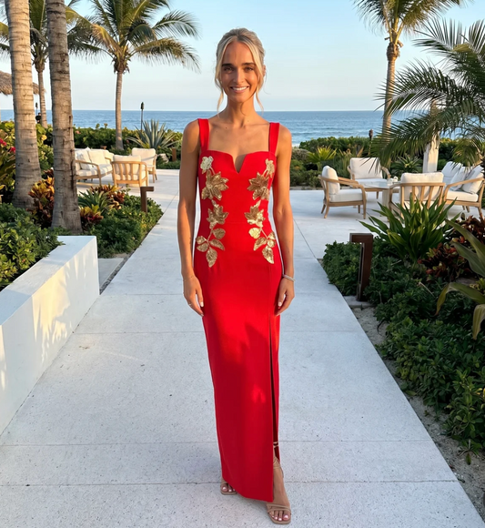Rebecca Vallance Versaille sequined crêpe gown