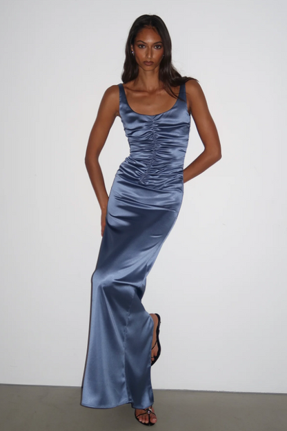 Ance Gria Atlein Gown in Vintage Blue