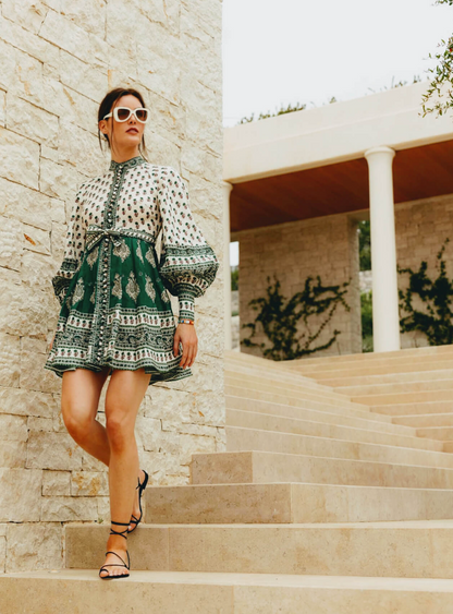 Zimmermann Amari Emerald Buttoned Mini Size 1